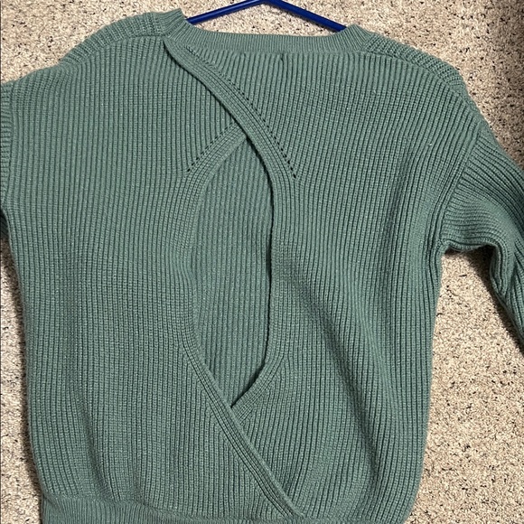 Woven Heart Men's Teal Crewneck Sweater - Picture 3 of 4